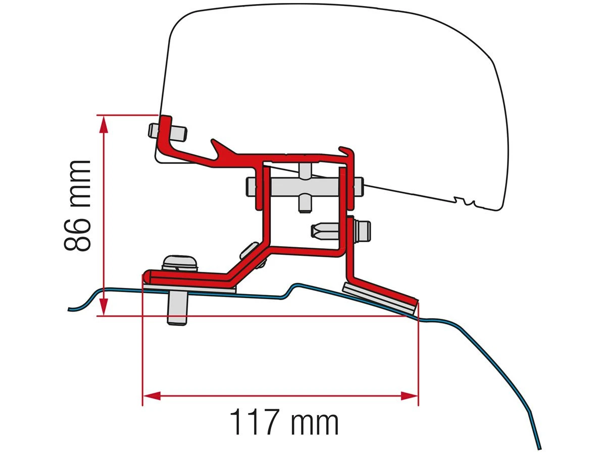 Fiamma Adapter F40Van Ford Custom L1 3 Fiamma Adapter F40Van Ford Custom L1