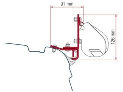 Fiamma F35 Adapter Brandrup VW T5/T6