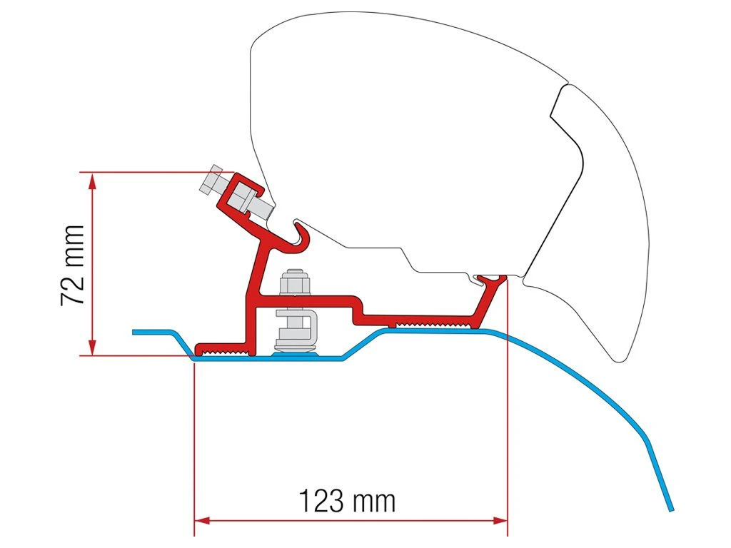 Fiamma F80/F65 Adapter Ducato H2 >2006 - Black 3 Fiamma F80/F65 Adapter Ducato H2 >2006 - Black