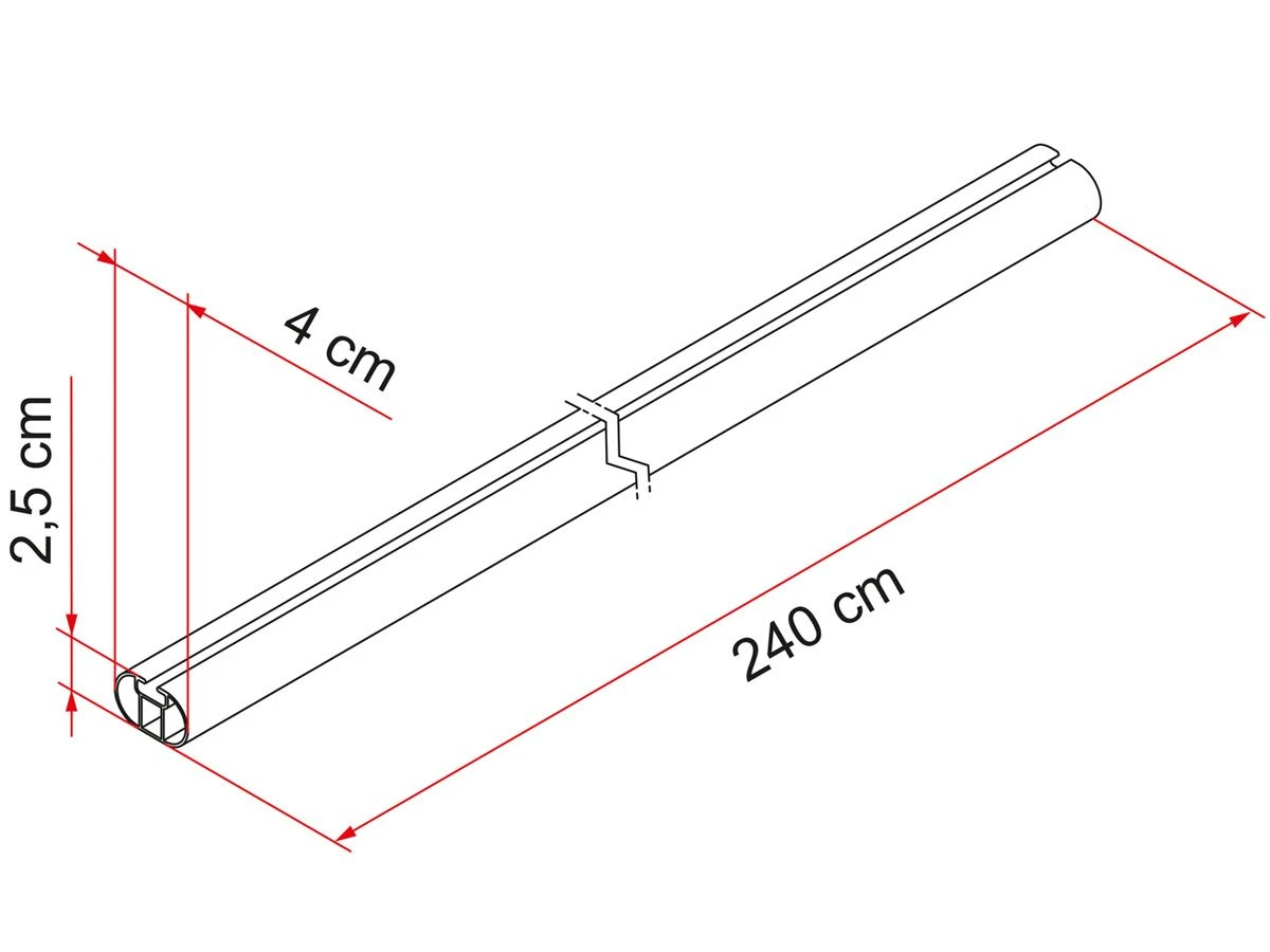Fiamma Fixing Bar Pro L Montagerail - Afbeelding 3