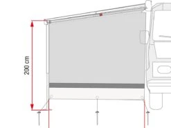 Fiamma Sun View Side Grey Zijwand Caravanstore